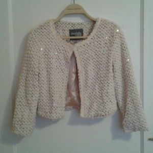 Fur and sequins formal jacket